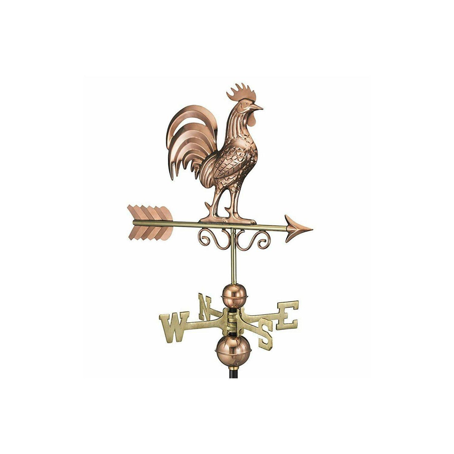 Bantam Rooster Farmhouse Copper Weathervane - image 1