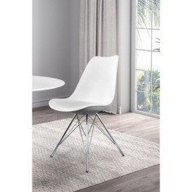 Soho Plastic Dining Chair with Chrome Metal Legs