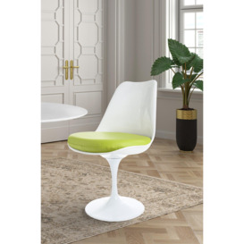 White Tulip Dining Chair with PU Cushion