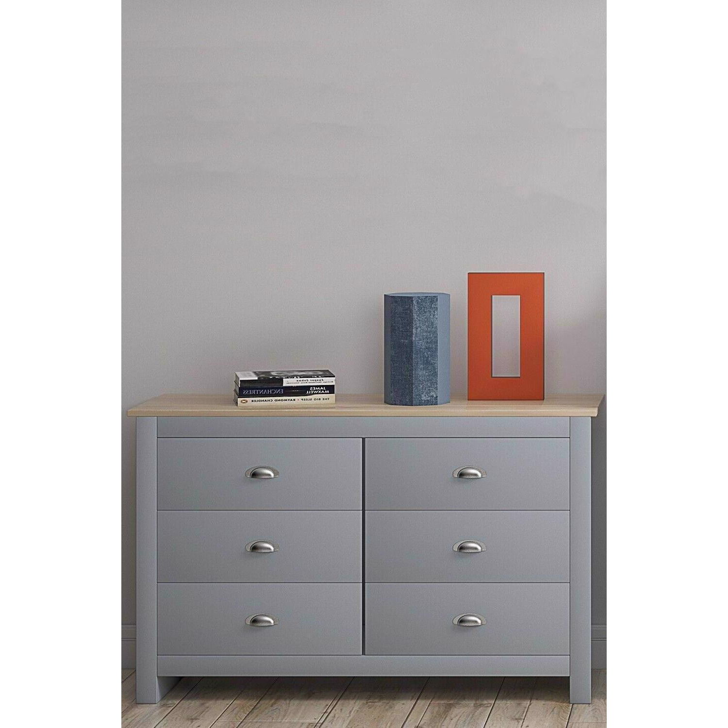 Westbury Grey Light Oak Drawer Chest Of Drawers by Debenhams