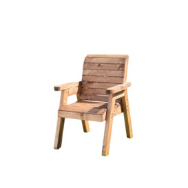 Charles Taylor Hand Made Traditional Chunky Rustic Wooden Garden Chair Furniture Flat Packed