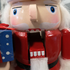 24cm Premier Wooden Christmas Santa Nutcracker Stocking Holder - thumbnail 2