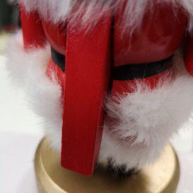 24cm Premier Wooden Christmas Santa Nutcracker Stocking Holder - thumbnail 3