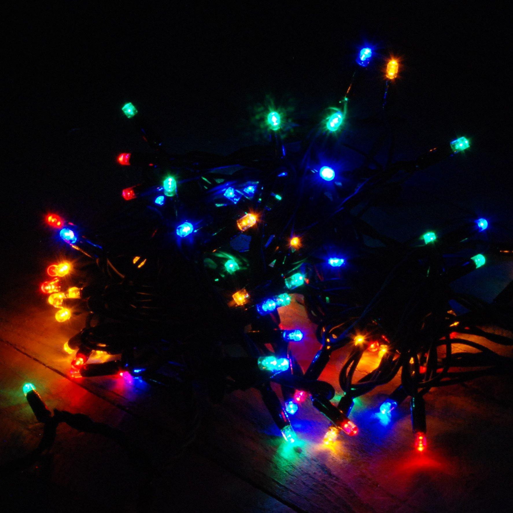 9.9m (100 LED) Snowtime Multi-Coloured Connectable Lights with 3m Lead Wire - image 1