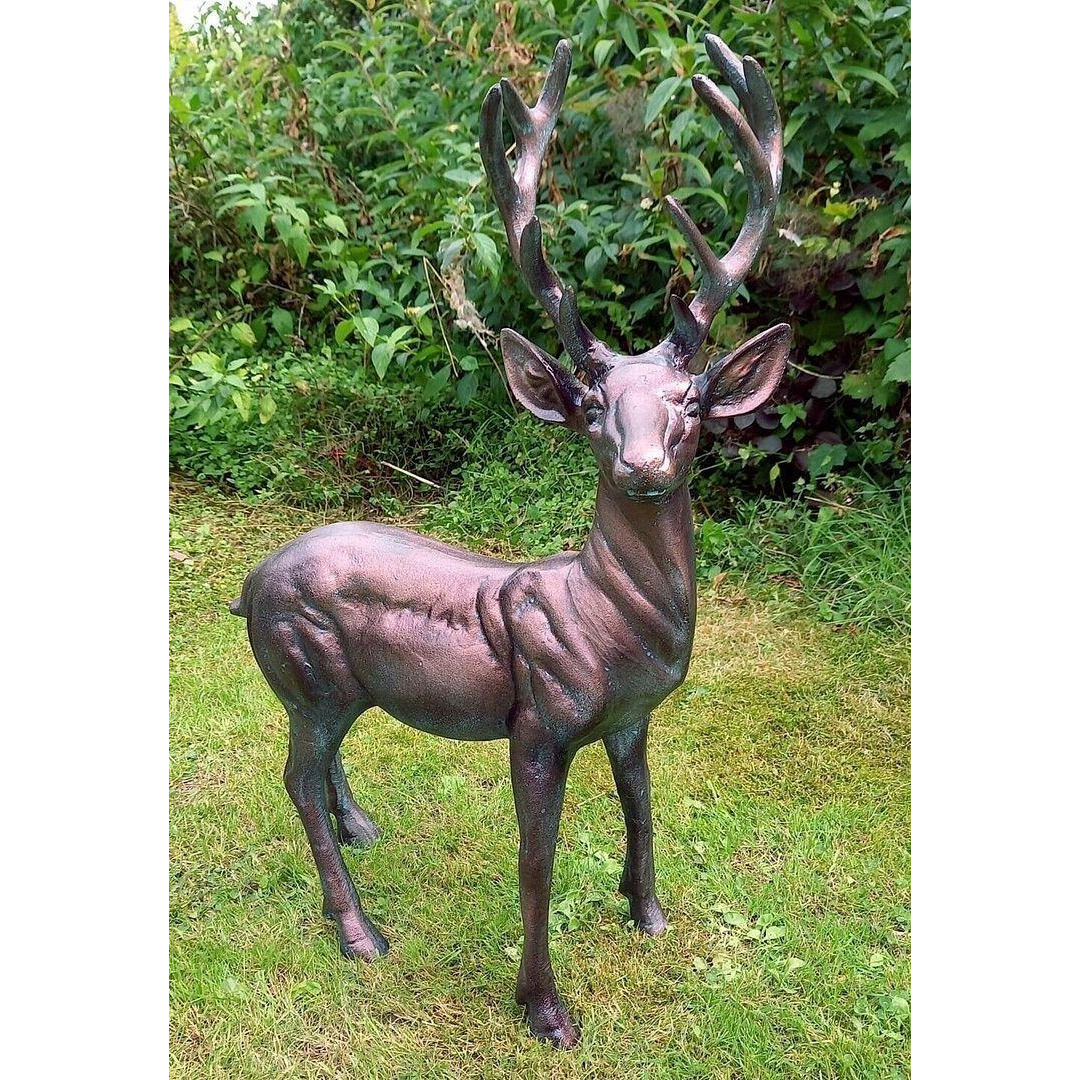 Standing Stag Buck Ornament Cast From Aluminium - image 1