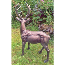 Standing Stag Buck Ornament Cast From Aluminium - thumbnail 3