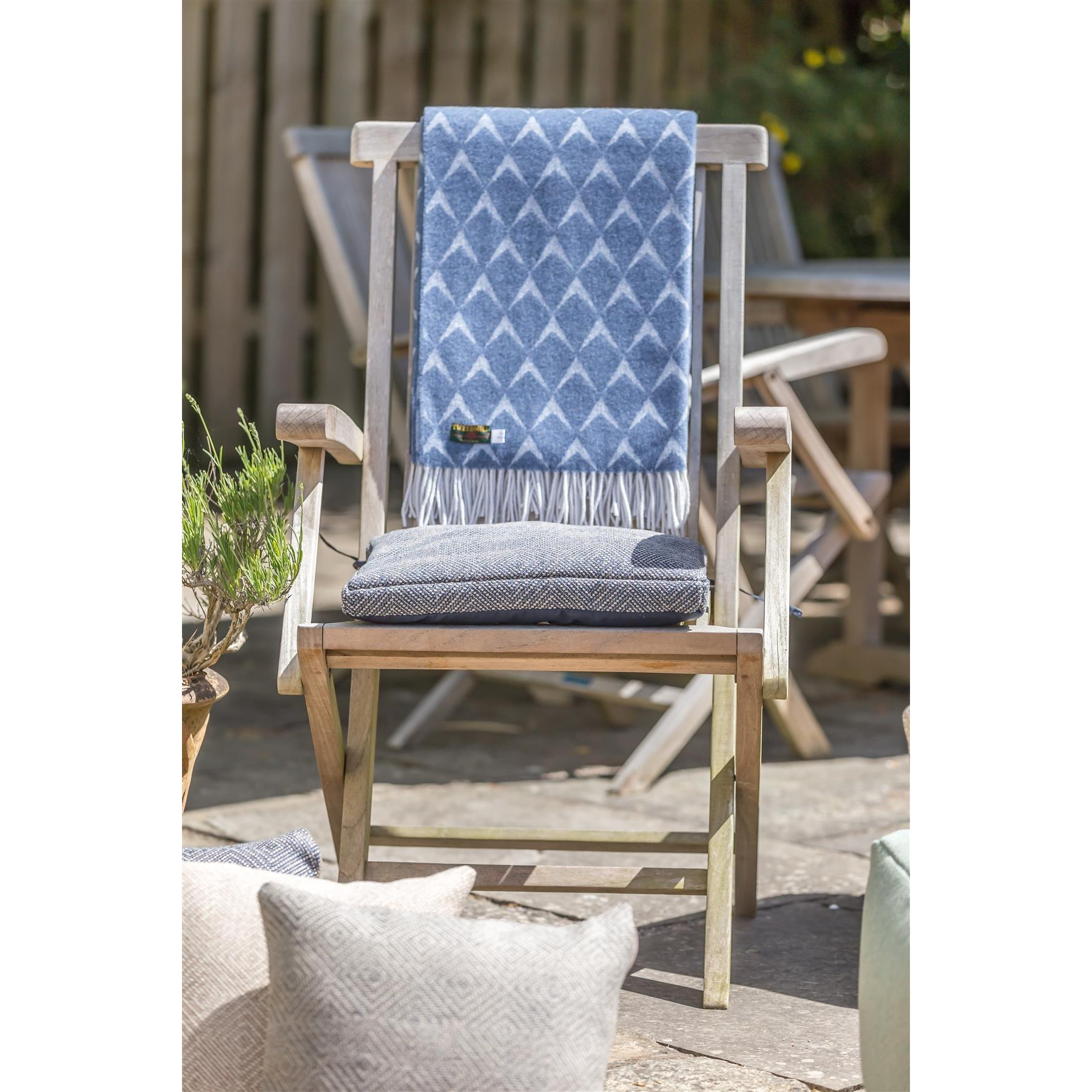 Tweedmill 100% Pure New Merino Wool Coastal Penrhos Blanket/Throw 142 x 180cm Made in the UK - image 1