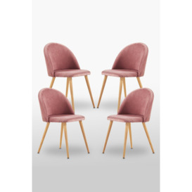 Lucia' Velvet Upholstered Dining Chair Set of 4