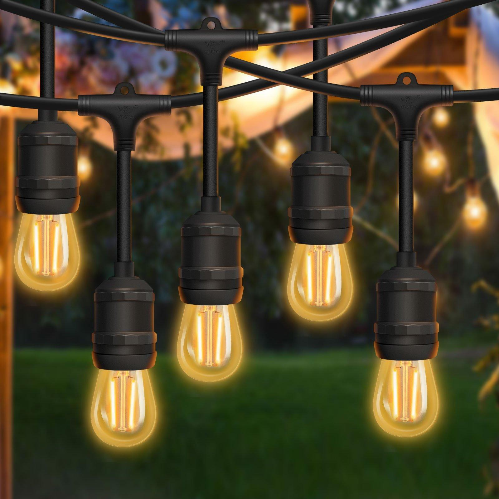 10M Drop Outdoor Garden String Lights with 15 Sockets E27 Holder, IP65 Commercial-Grade (Bulb not included) - image 1