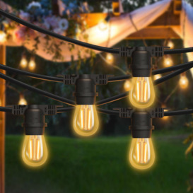 10M Outdoor Garden Christmas String Lights with 15 Sockets E27 Holder IP65 Commercial-Grade (Bulb not included) - thumbnail 2