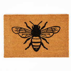 Astley Monochrome Bee Natural Coir Mat - thumbnail 1