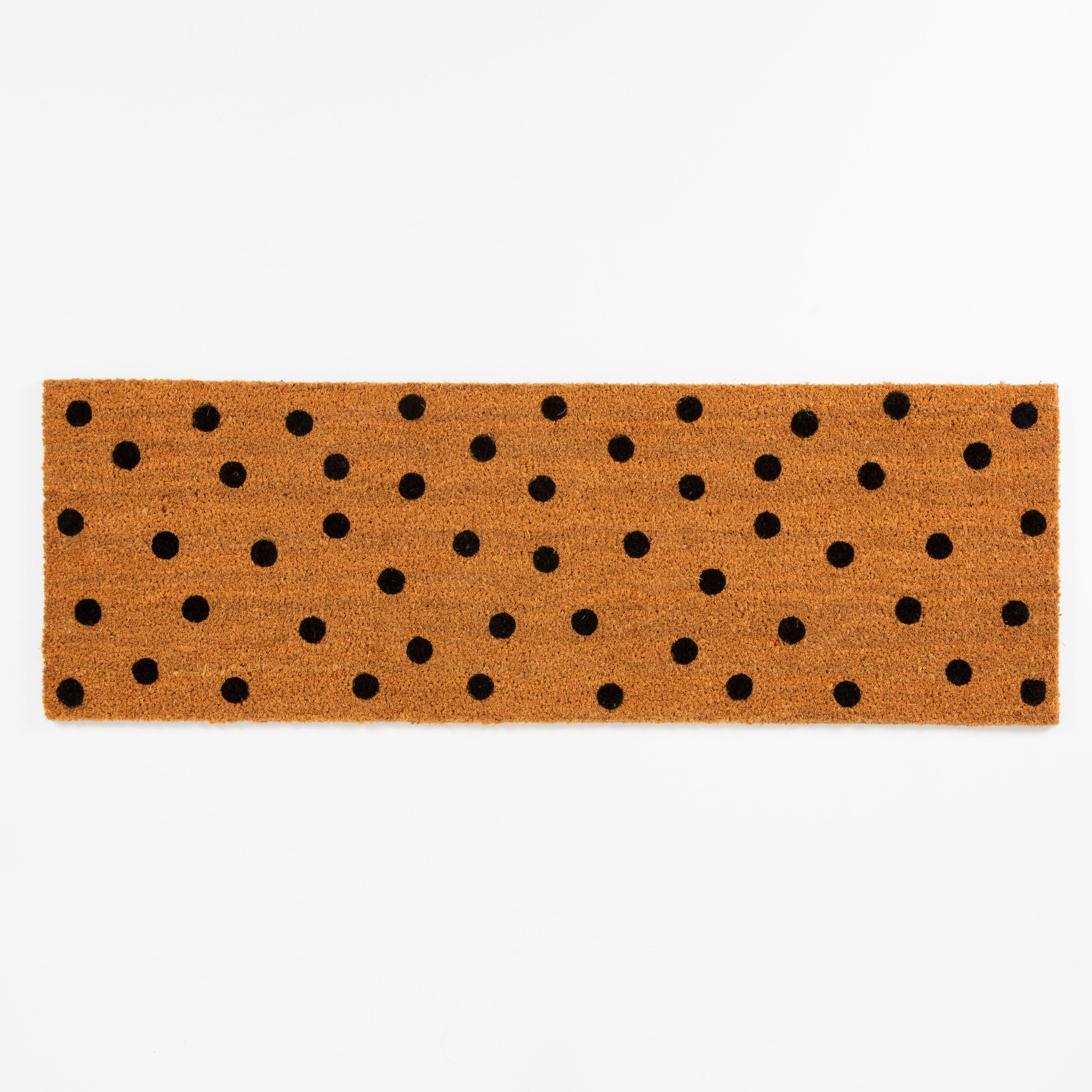 Astley Totally Dotty Natural Printed PVC Backed Coir Mat - image 1