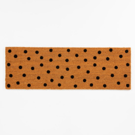 Astley Totally Dotty Natural Printed PVC Backed Coir Mat