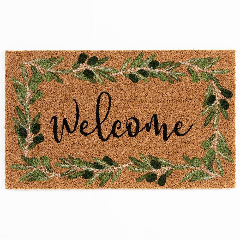 Astley Coir Olive Branch/Welcome Doormat - image 1