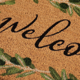 Astley Coir Olive Branch/Welcome Doormat - thumbnail 3