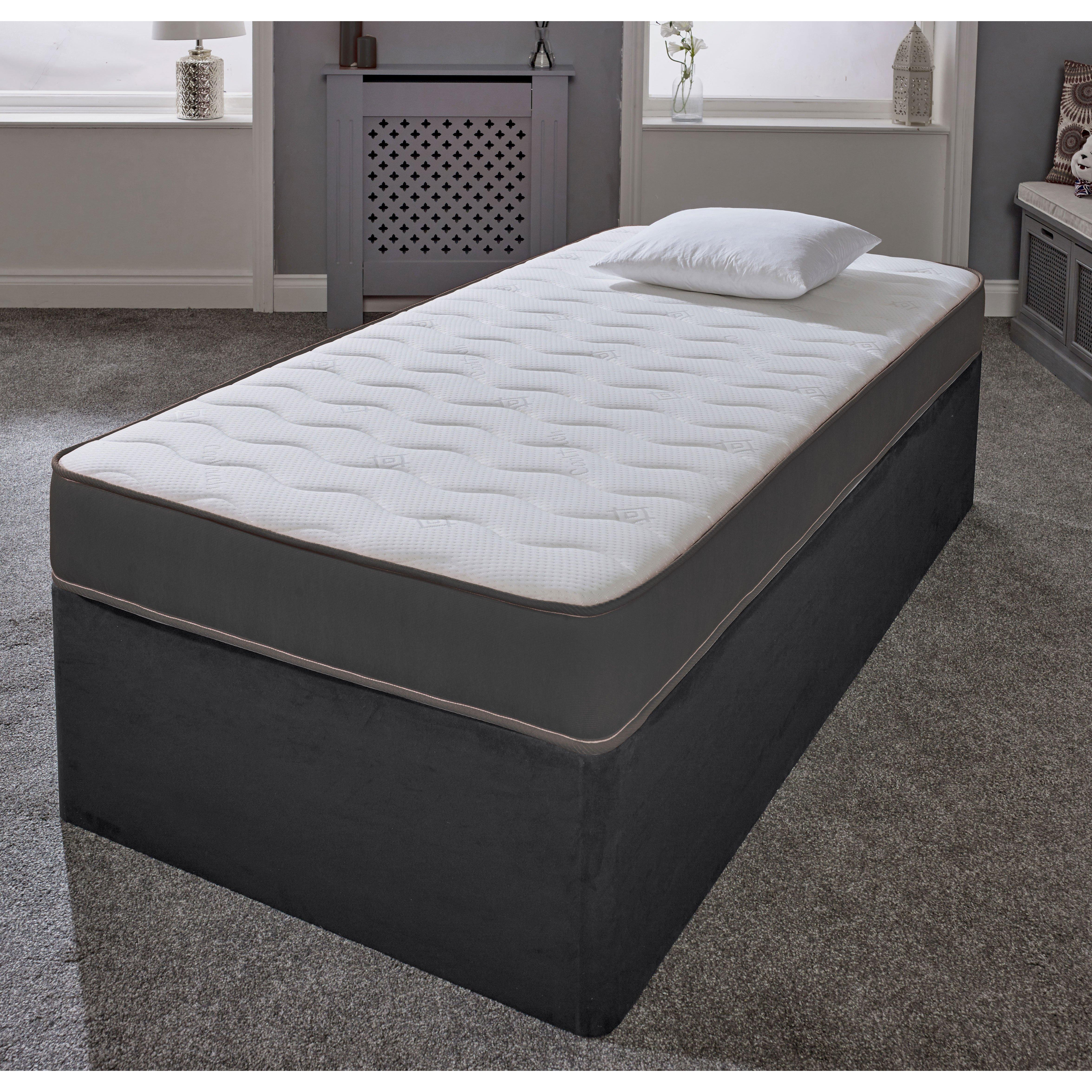 Cooltouch Essentials Wave Grey Border Quilted Hybrid Spring Mattress - image 1