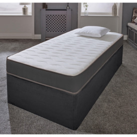 Cooltouch Essentials Wave Grey Border Quilted Hybrid Spring Mattress - thumbnail 1