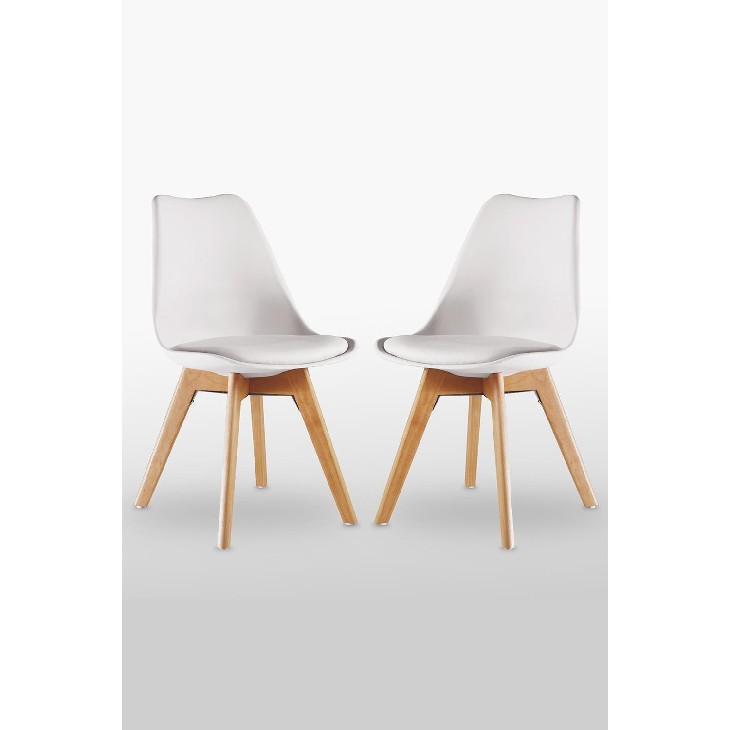 Set of 2 Lorenzo Tulip Padded Dining Chair - image 1