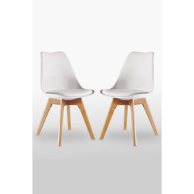 Set of 2 Lorenzo Tulip Padded Dining Chair