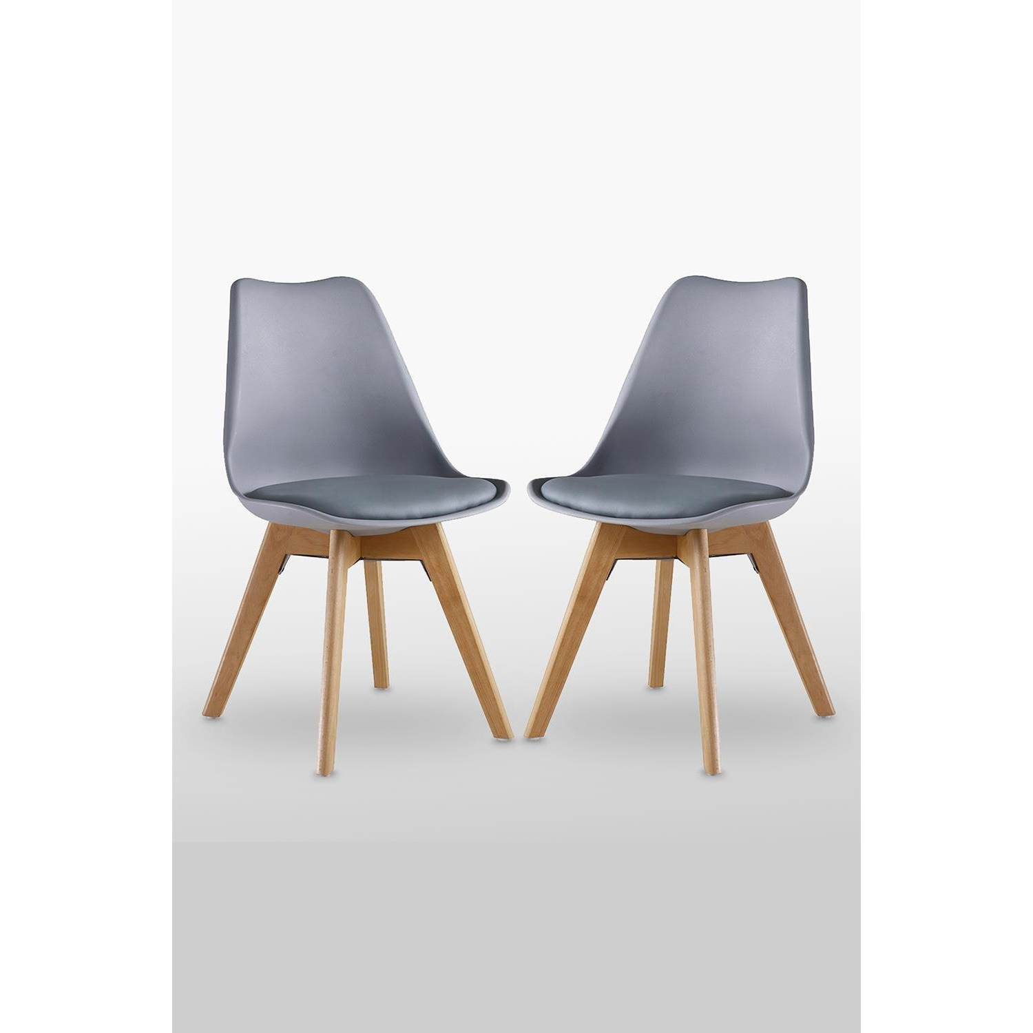 Set of 2 Lorenzo Tulip Padded Dining Chair - image 1