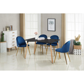 'Lucia Halo' Dining Set with a Table and Chairs Set of 4 - thumbnail 1