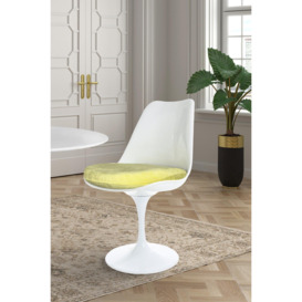 White Tulip Dining Chair with Luxurious Cushion