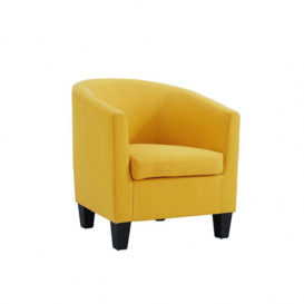 Canberra Tub Chair Accent Chair With Wooden Legs - thumbnail 2