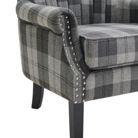 Melbourne Wingback Studded Armchair Accent Chair - thumbnail 3