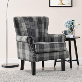 Melbourne Wingback Studded Armchair Accent Chair - thumbnail 1