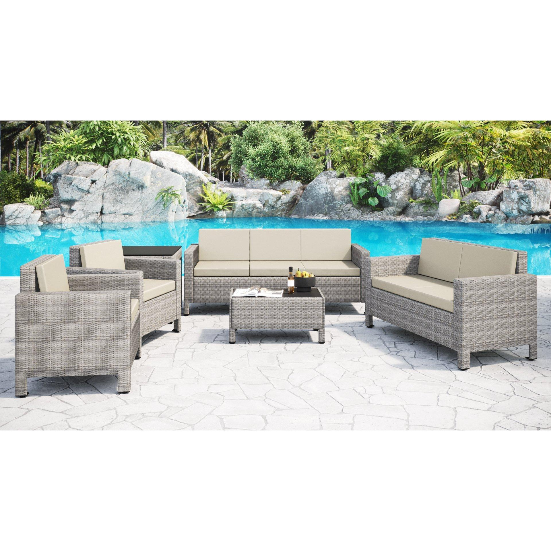 Rattan Garden Furniture Sofa Chair Lounge Outdoor Set - image 1