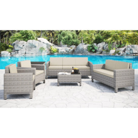 Rattan Garden Furniture Sofa Chair Lounge Outdoor Set - thumbnail 1