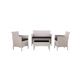 Newport Rattan Garden 4pc Furniture Set With Cover - thumbnail 2