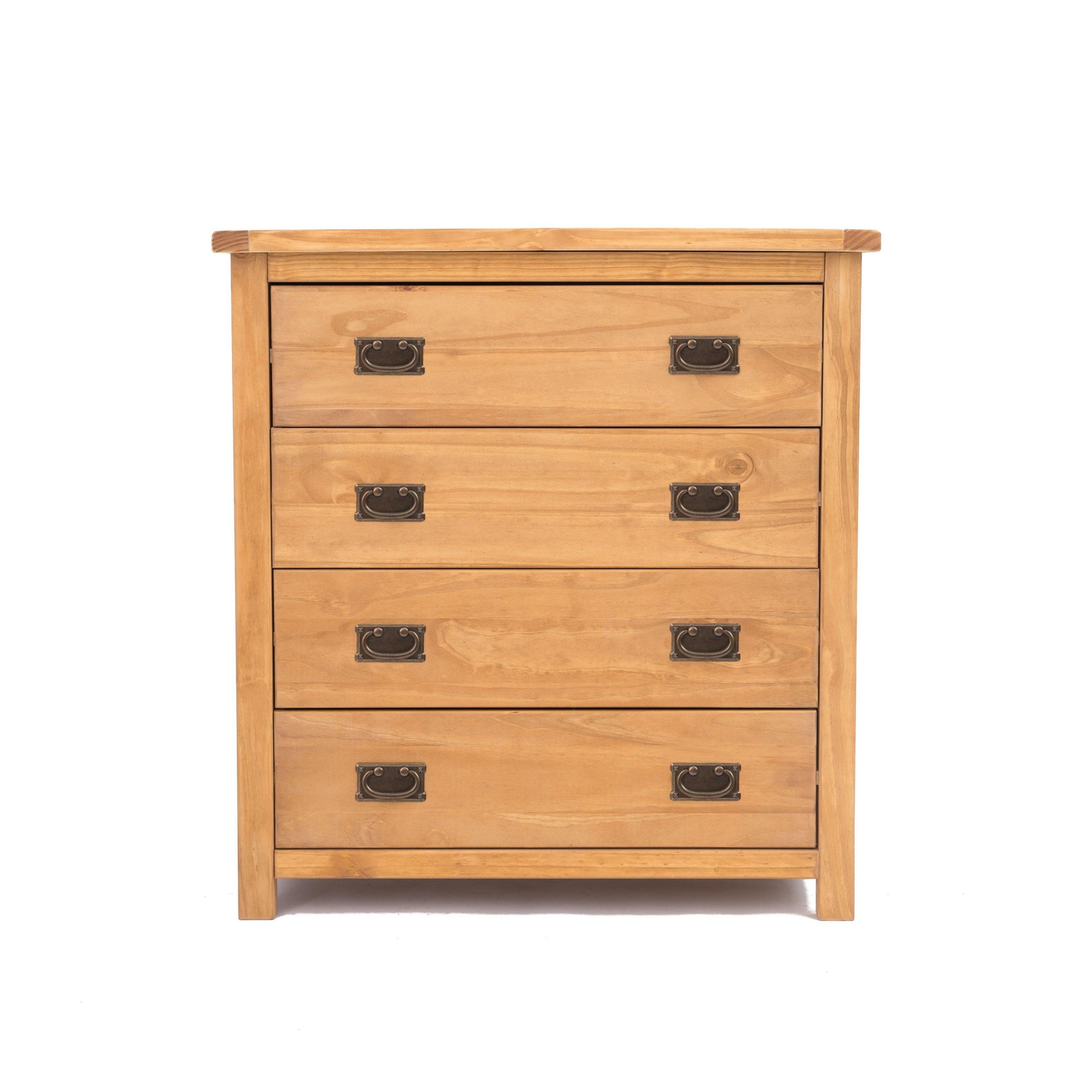 Lugo 4 Drawer Chest of Drawers Bras Drop Handle - image 1