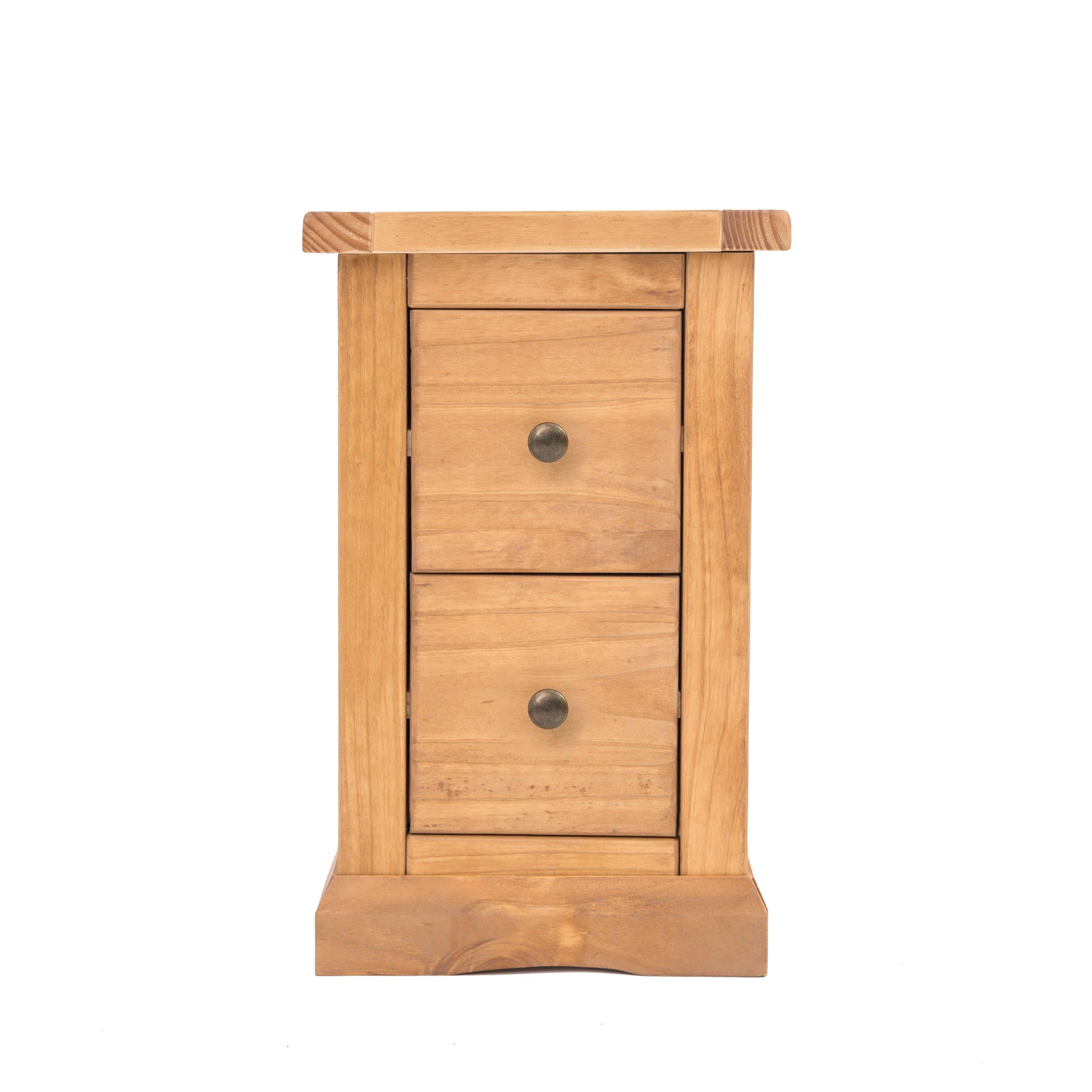 Lucca 2 Drawer Petite Bedside Table - image 1