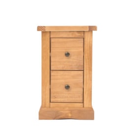 Lucca 2 Drawer Petite Bedside Table - thumbnail 1
