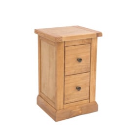 Lucca 2 Drawer Petite Bedside Table - thumbnail 3