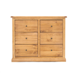 Lucca 6 Drawer Chest of Drawers Brass Knob