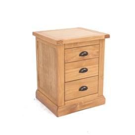 Lucca 3 Drawer Bedside Table - thumbnail 3