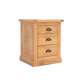 Lucca 3 Drawer Bedside Table - thumbnail 2