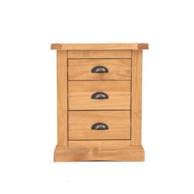 Lucca 3 Drawer Bedside Table - thumbnail 1
