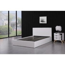 Ottoman Storage Bed white 3ft single leather bedroom furniture