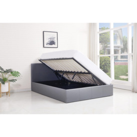 Ottoman Storage Leather Bed Side Lift 4FT6 Double Bed - thumbnail 3