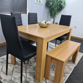 Kitchen Dining Table With 4 Chairs  and 1 Bench Dining table set for 6 - thumbnail 2
