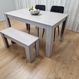 Dining Table Set with 2 Chairs Dining Room and Kitchen table set of 2, and Bench - thumbnail 1