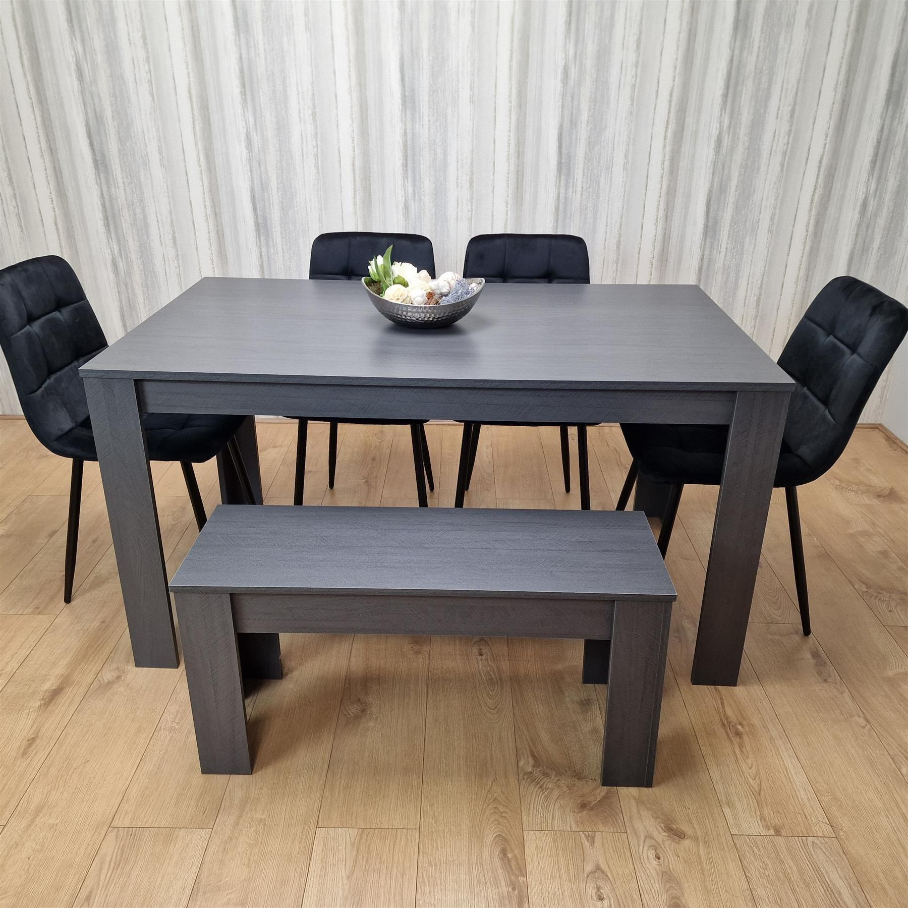 Dining Table Set with 4 Chairs and a Bench Dining Room and Kitchen table set of 4 - image 1