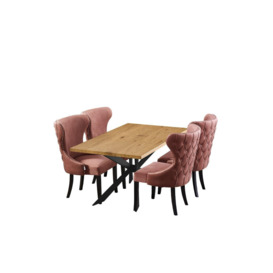 ''Mayfair Duke' LUX Dining Set a Table and Chairs Set of 4