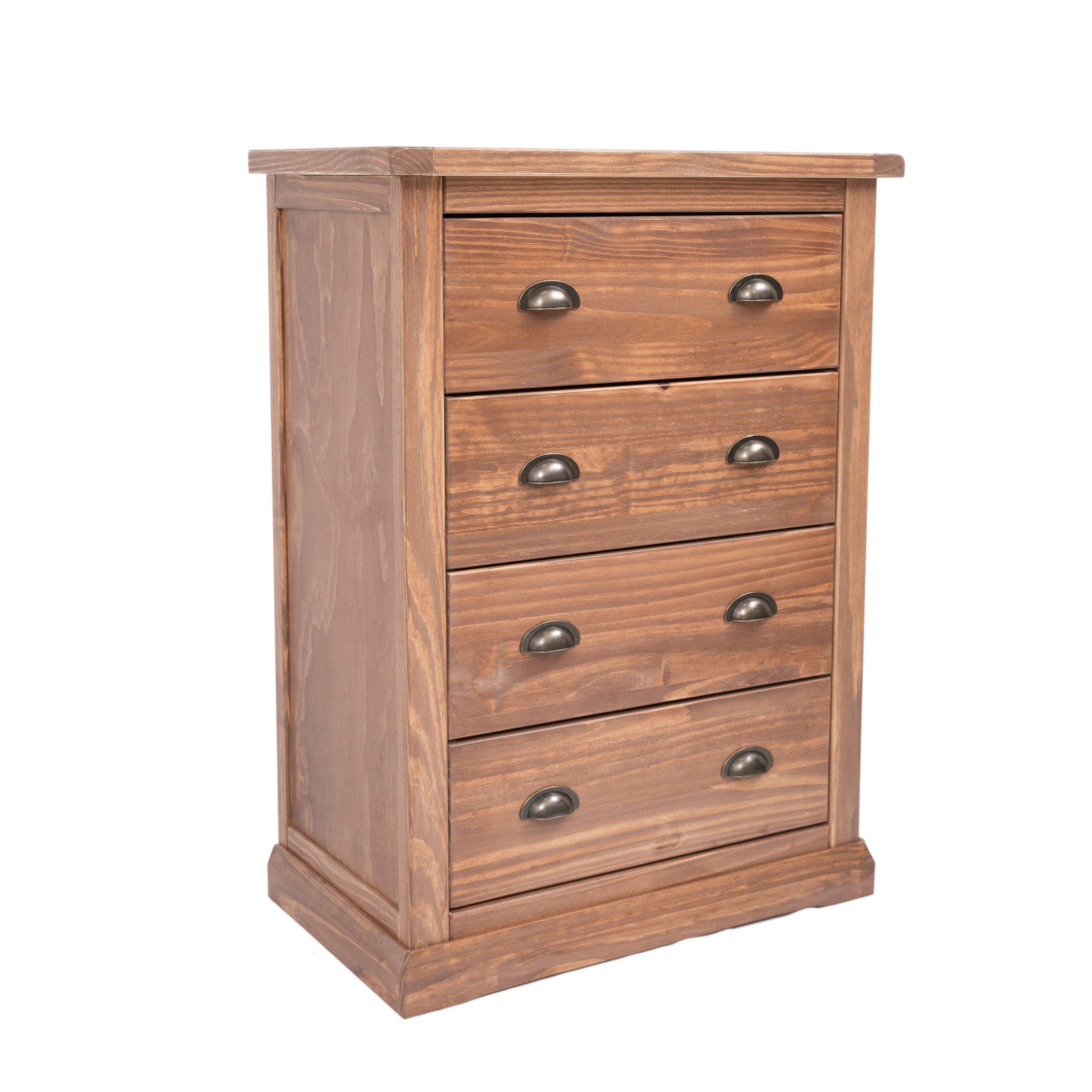 Tirolo 4 Drawer Chest of Drawers Brass Cup Handle - image 1