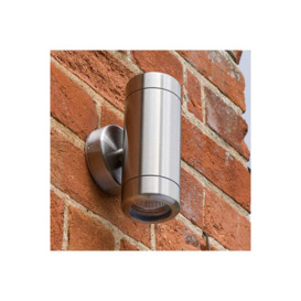 'Sonia' Stainless Steel Double Outdoor Wall Light - thumbnail 1