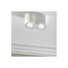 'Sasha' White Twin Curved Ceiling Duo Down Spotlights