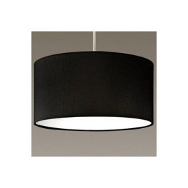 'Lucia' Black Fabric Ceiling Lamp Shade With Frosted Diffuser